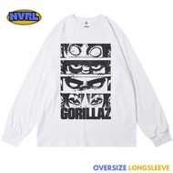 NVRL MERCH Oversized longsleeve gorillaz vintage tee