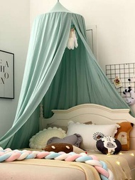 1個嬰兒蚊帳裝飾,掛帳篷式嬰兒床蚊帳,適用於客廳卧室家居裝飾女孩公主風格（僅為蚊帳）