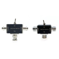 []-2-Way Manual Coaxial Antenna Switch - 1 Input & 2 Outputs Rotary Switch with OFF/Ground Protectio
