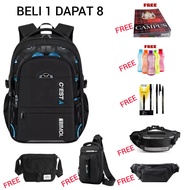 Js_buy 1 Get 8 - School Backpack Boys/Girl Backpack Laptop Bag Acer Unisex School Bag