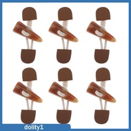 [Dolity1] 6X Sew On Faux Leather Tab Closure 2.83 inch Duffle Coat Tab Perforated Sew on