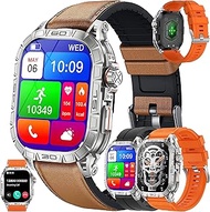 1.96" AMOLED Smartwatch Men's, Smartwatch with Bluetooth Calling, IP68 Waterproof Smart Watch, 123 S