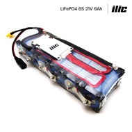 ilic แบตเตอรี่ลิเธียมฟอสเฟต LiFePO4 32650 6S 21V 6Ah BMS 20A