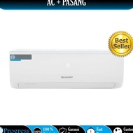 jc ac sharp 1/2 pk ah-a5ucyn / aha-5ucyn 340w + pasang