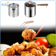 Deep Fryer Pot Frying Fryer Cooking Pot Multifunction Pot with Strainer and Lid Home Mini Pot Cookwa