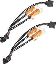 RACOONA 50W 6 Ohm Headlight Bulb Relay Harness Adapter Anti Flicker Error Decoder,Car Accessories HB