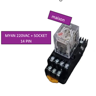 Relay MY4N 220VAC Plus socket / my4 220v 14 pin relay my4n 220v