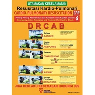CPR poster/chart/DRCAB with wooden frame