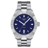 Tissot PR100 sport Gent quartz PR 100 silver blue t1016101104100 men's watches