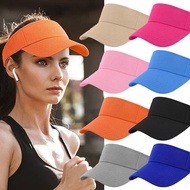Men' Cap Women Spring Summer Sports Sun Cap Adjustable Cotton Visor UV Protection Top Empty Tennis Golf Running Sunscreen Hat