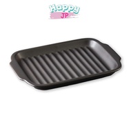 Living Coloration Oven Grill Tray Black [ Made in Japan / Heat Resistance 350℃ ] Ceramic Tray Grill Plate (Microwave / Oven / Direct flame / Fish grill / Toaster compatible) Grill Pan
