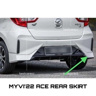 PERODUA MYVI FL 2022 REAR SKIRT ACE BODYKIT  PU N O PAINT