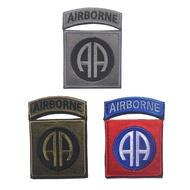 Oyster-Patch 6pcs US Army 82nd AA D82 Airborne Division Tactical Patch (Red/Green/Grey)