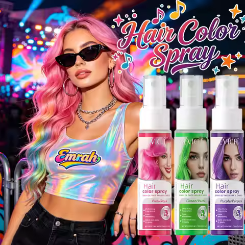 Hair Color Spray Waterproof & Sweat-proof Hair Dye Spray Halloween Music Party One-Time Multi Color 