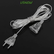 USNOW Power Extension Cord For Holiday EU Plug Christmas Lights LED String Light Cable Plug 3M 5M Transparent Extension Cable