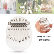 Mini Kalimba Thumb Piano 8 Keys Acrylic Transparent Super Portable Finger Gifts for Kids and Adults 