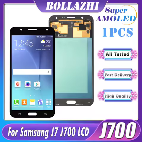 AMOLED LCD 5.5'' Display For Samsung J7 2015 J700 J700F LCD Touch Screen Digitizer Assembly Replacem