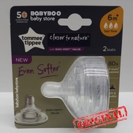 100% NEW TOMMEE TIPPEE NIPPLE 6M+ ISI 2 PC | DOT BAYI FAST FLOW KARET