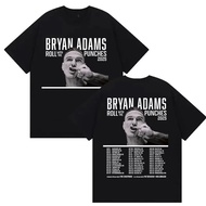 Classic F169 BRYAN ADAMS ROLL WITH THE PUNCHES TOUR Merch T Kemeja Lelaki Hip Hop Pop Muzik Retro Ka