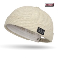 ROWAN1 Brimless Skullies Cap, Cotton Landlord Docker Cap