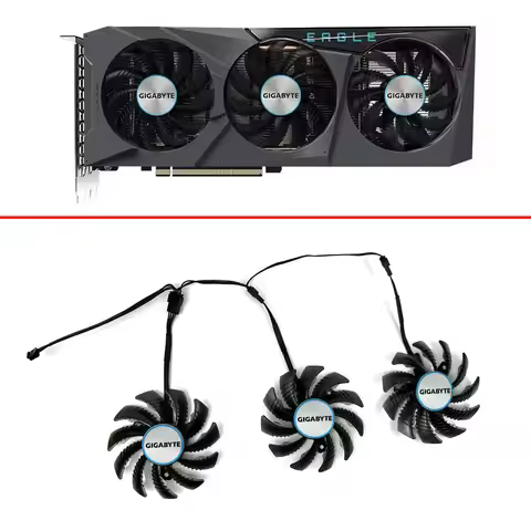 78MM Cooler Fan Replacement For Gigabyte Radeon RX 6600 6700 XT GeForce RTX 3070 Ti EAGLE Graphics V
