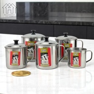 Thicken Stainless Steel Mug with Lid / Coffee Cup with Cover / Cawan Kopi / Cawan Besi Teh Tarik 盖杯子