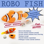 Robo Fish Mainan Robot Ikan READY STOCK Swimming Robofish Battery Powered Cat Toys Baby Toys Bath To