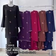 K662 BAJU KURUNG MODEN SULAM LADY’S FLORALE SAIZ 40-54