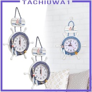 [Tachiuwa1] Nautical Clock Non Ticking Mediterranean Wall Clock for Home Study Office