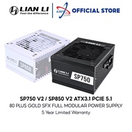 LIAN LI SP750 V2 (750W) / SP850 V2 (850W) ATX3.1 PCIE5.1 80PLUS SP V2 Gold Full Modular SFX Power Su