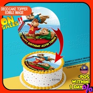 Printing EI Alvin And The Chipmunks Edible Image Print Cake Photo Icing Paper Birthday Sticker Kek T