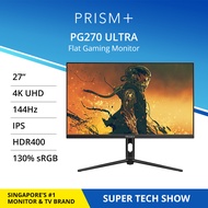 PRISM+ PG270 Ultra 27" IPS 144Hz 1ms 4K UHD 130% sRGB eSports Grade Adaptive-Sync Gaming Monitor [3840x2160]