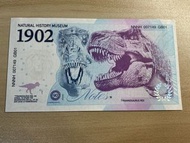 英國自然歷史博物館  霸王龍紀念紙幣