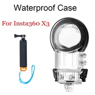 Panoramic Camera Waterproof Case 30M Underwater Dive Protective Shell With Floating Hand Grip For Insta360 X3/ONE X2 Accessories