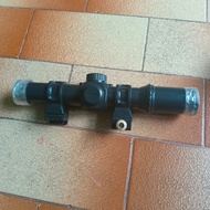 Dummy lpvo scope zoom 1× rail 22 untuk airsoft