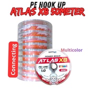 ATLAS X8 Multicolor PE Line 50 Meters – Smooth & Abrasion Resistant