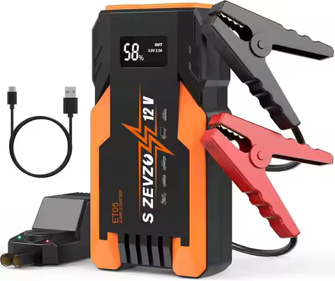 3000A Portable Car Jump Starter for 7.2L Gas/5.5L Diesel, 51.8Wh 12V Battery Pack with USB & LCD