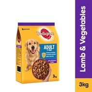PEDIGREE Dog Food - Dog Dry Food in Lamb &amp; Vegetable Flavor, 3kg