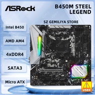 Papan Induk Asrock B450 m Steel Legend Amd B450 Am4 Ddr4 3200+(oc ) 64 gb Sokongan 5600 1600 4700 g 