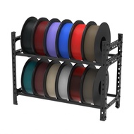 sinhopsa 3D Printer Filament Storage Rack Wall Mount  2 Tier Rolling Spool Holders Heavy Duty Metal 