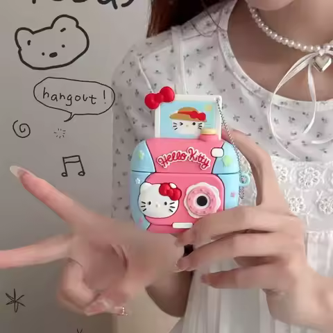 Camera Hello Kitty For Airpods 1 2 3 4 Pro Pro 2 Silicone Earphone Case Accessories Cover