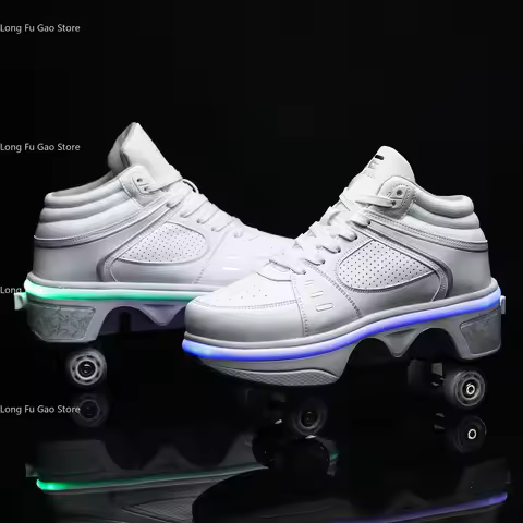 good Dual-purpose Roller Skating Deformation Shoes Double Row Roller Skating Shoes Modified Version