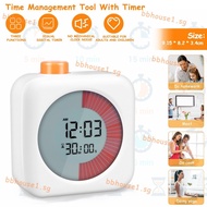 Digital Visual Timer for Kids Adults 60-Minute Visual Countdown Timer LCD Screen Timer Hour Clock Al