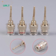 UM.T 2/4Pcs 4MM Banana Female To 2MM Pin Connector HIFI Cable Adapter Plug Braided Copper Wire Soet