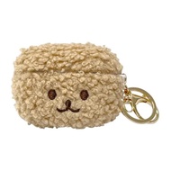 Timo 超Q捲捲毛刺繡 耳機保護套 附掛勾 AirPods Pro/ Pro2適用 棕色 1個