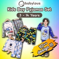 Kids Pyjamas Baju Pajamas Kanak Baju Tidur Budak Lengan Panjang Children Sleepwear Set Clothes Baju 