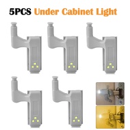 5PCS Under Cabinet Light LED Inner Hinge Lamp Universal Wardrobe Cupboard Door Sensor Light Bedroom Kitchen Closet Night Lamp