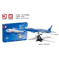 8,0009 Boeing 747 Dream Guest [787 Particles] Building Block Airplane Assembling Boy Toys Wholesale