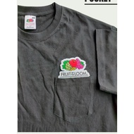 Fruit of the Loom Soft Premium Pocket Black T Shirt Men Cotton