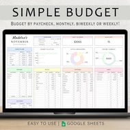 Budget Planner Google Sheet Monthly Budget Spreadsheet Paycheck Budget Template Simple Weekly Financ